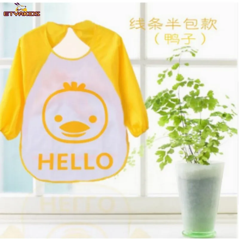 

Kawaii Cartoon Long Sleeve Waterproof Bib for Baby Toddler Kids Art Smock Feeding Towel Apron Children Clothing Bibs Burp Cloths
