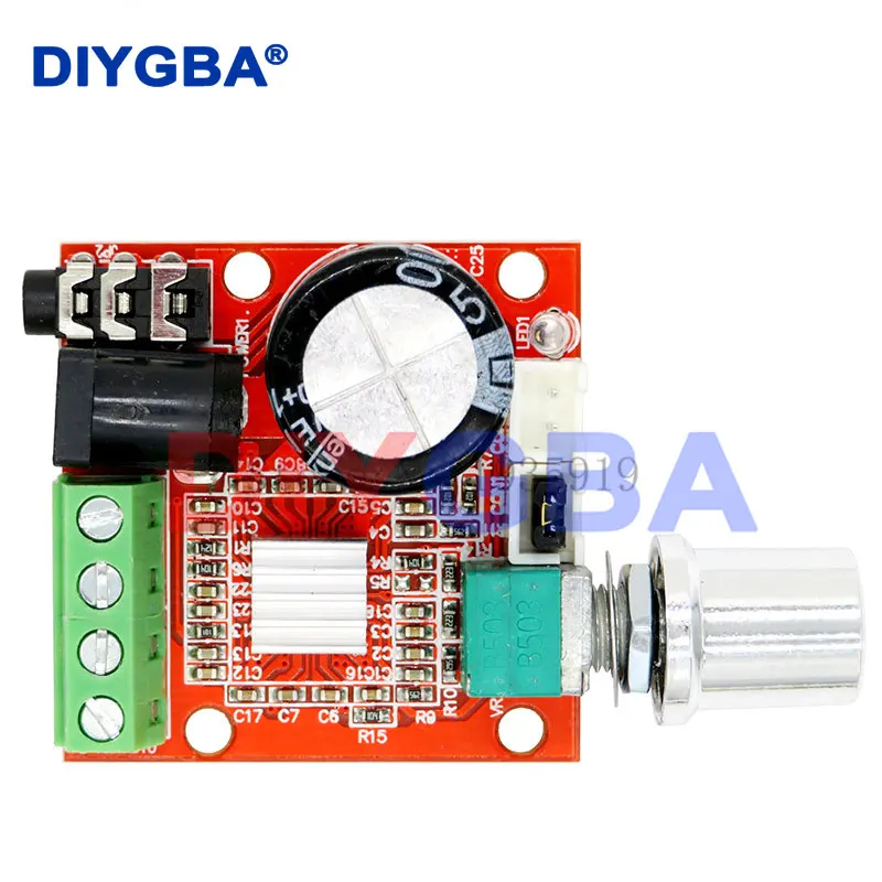 10PCS 12V Mini Hi-Fi PAM8610 Audio Stereo Amplifier Board 2X10W Dual Channel D Class