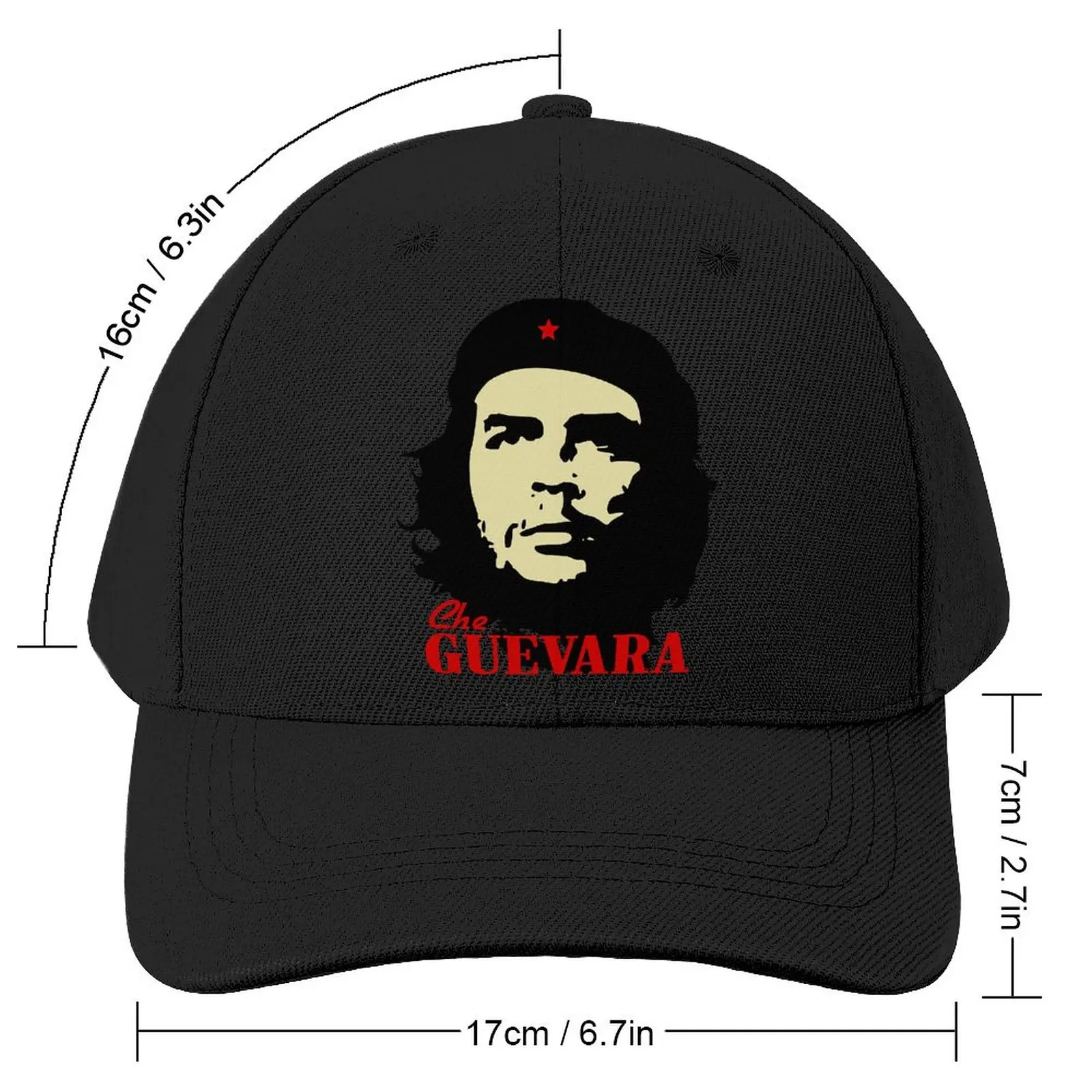 Che Guevara Baseball Cap Traditional Hipster Baseball Hat Logo Polyester Rock Dropshipping Cap