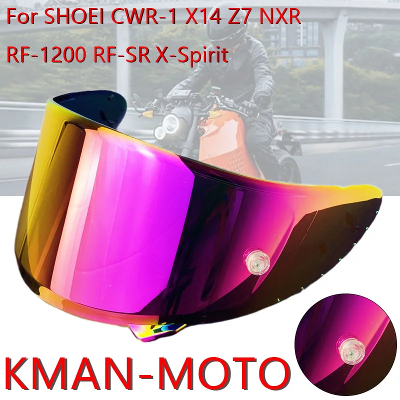 CWR-1 Shield for SHOEI Z7 CWR1 RF1200 Xspirit NXR X14 Full Face Helmet Visor Electroplated Visera Casco Moto Helmet Accessories