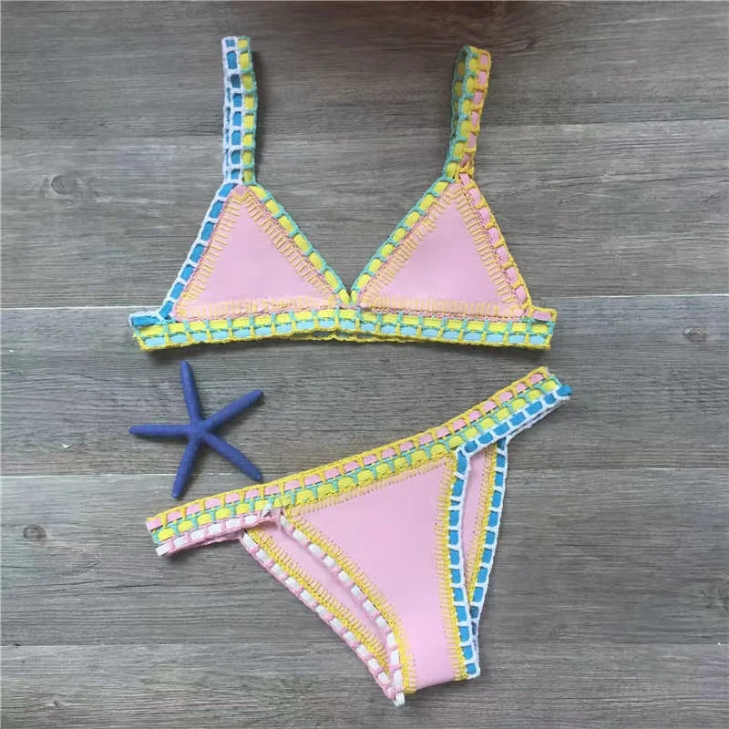 

Crochet Bikini Set Women Bathing Suit Beachwear Swimwear Feminino Bikinis Maillot De Bain Femme Badeanzug Damen Swimsuit