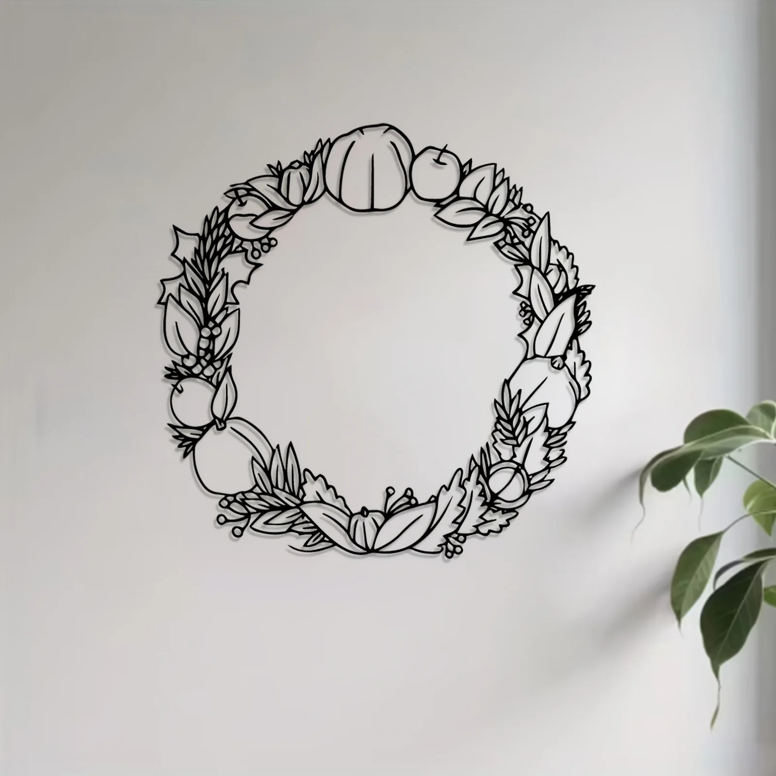 CIFBUY Wrought Iron Wall Art Rust Proof Metal Decor Modern Stylish Indoor Outdoor Home Fence Decoration Piece