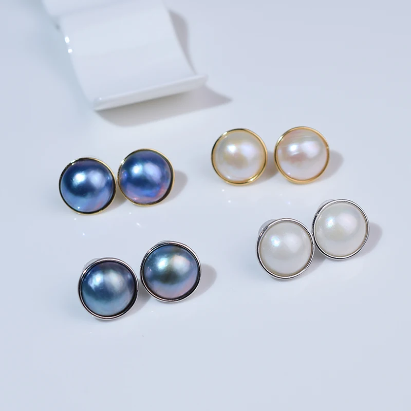 

Seawater Starry Sky Blue Maple Pearl Earrings for Women
