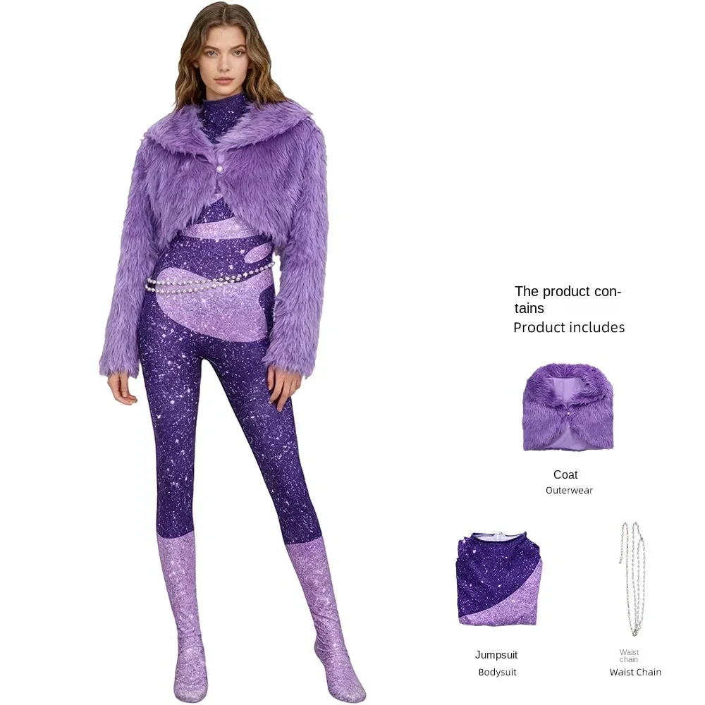 Gazelle Cosplay Kostuum Carnaval Party Zangeres Stage Performance Outfits Halloween Anime Zootopia Dress Up Kleding Set - afbeelding 1