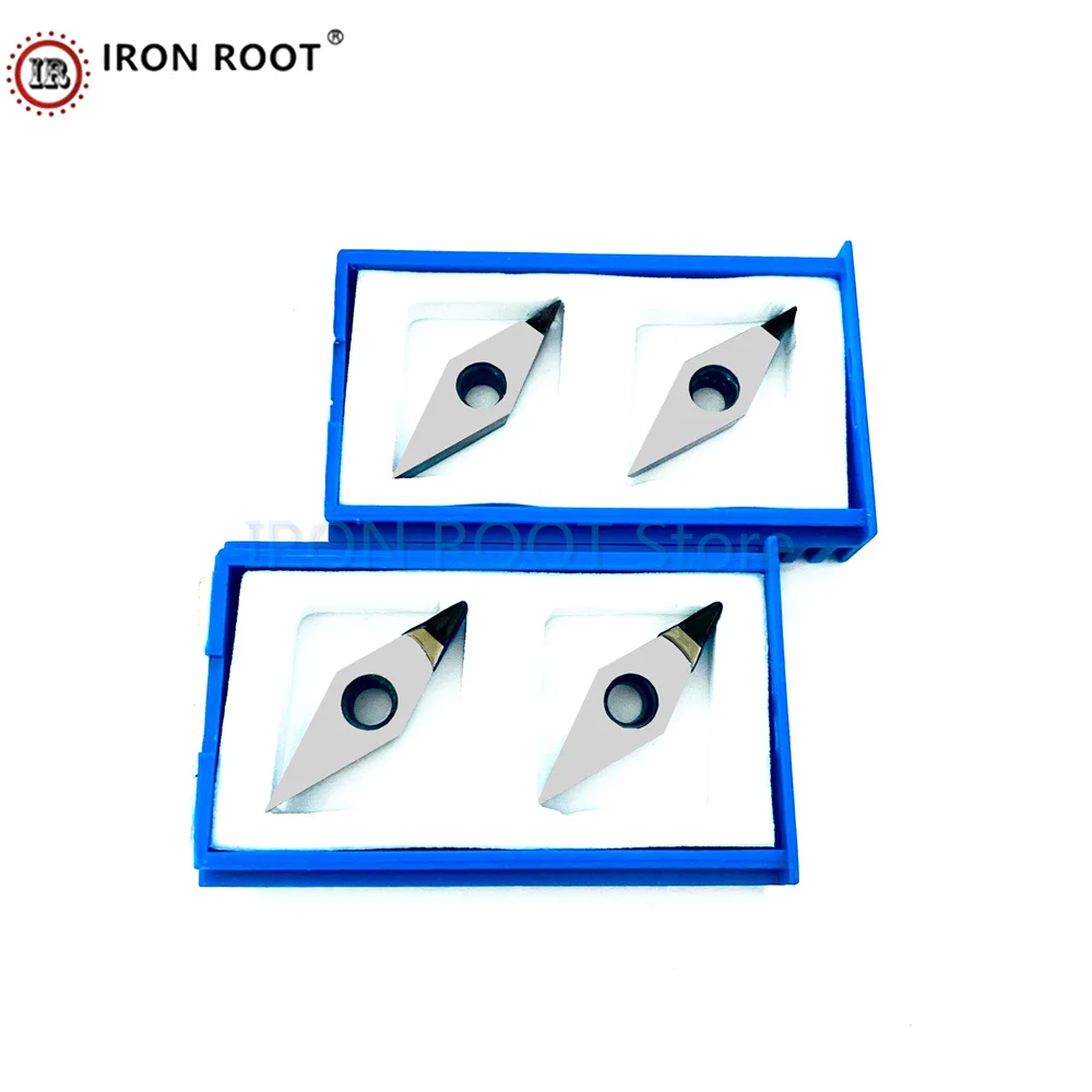 High-precision 2pcs VCGW 160402 PCD Diamond  insert CNC Turning Tool For SVVCN Tool Holder