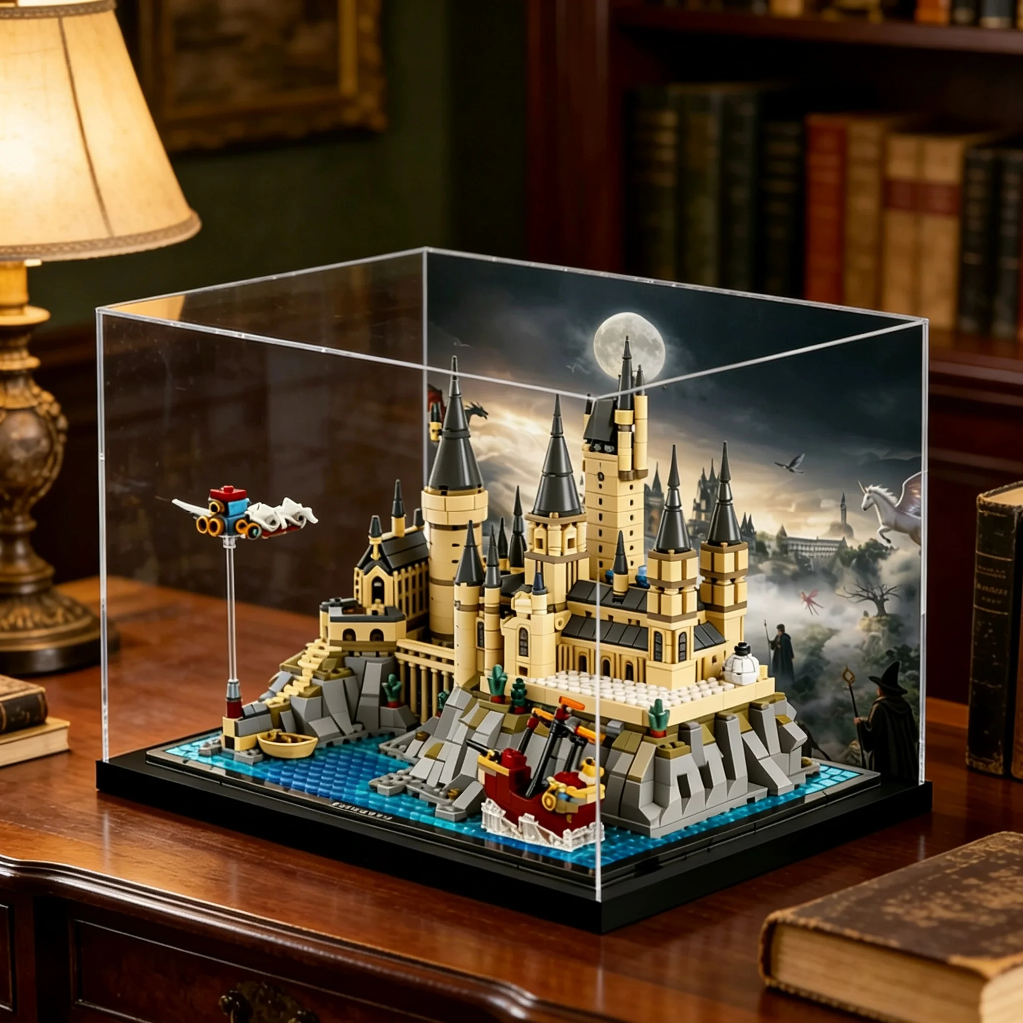 For LEGO 76419 Hogwarts Castle Premium Acrylic Display Case, Crystal Clear Dustproof Showcase