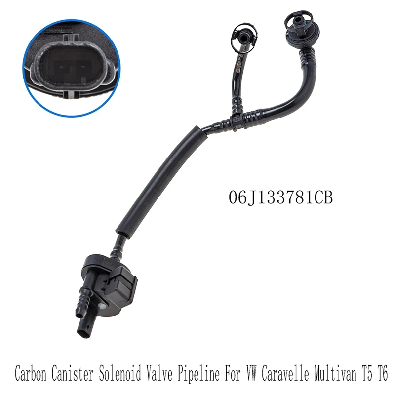 06J133781CB Carbon Canister Solenoid Valve Pipeline For VW Caravelle Multivan T5 T6 Vapor Canister Purge Valve&Hose