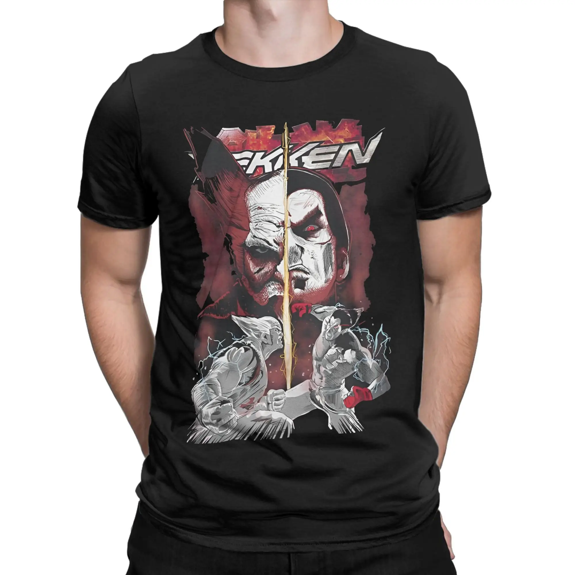 

Tekken 8 King anime Graphic Print T Shirts Men Women Pure Cotton Tee Shirt Clothing