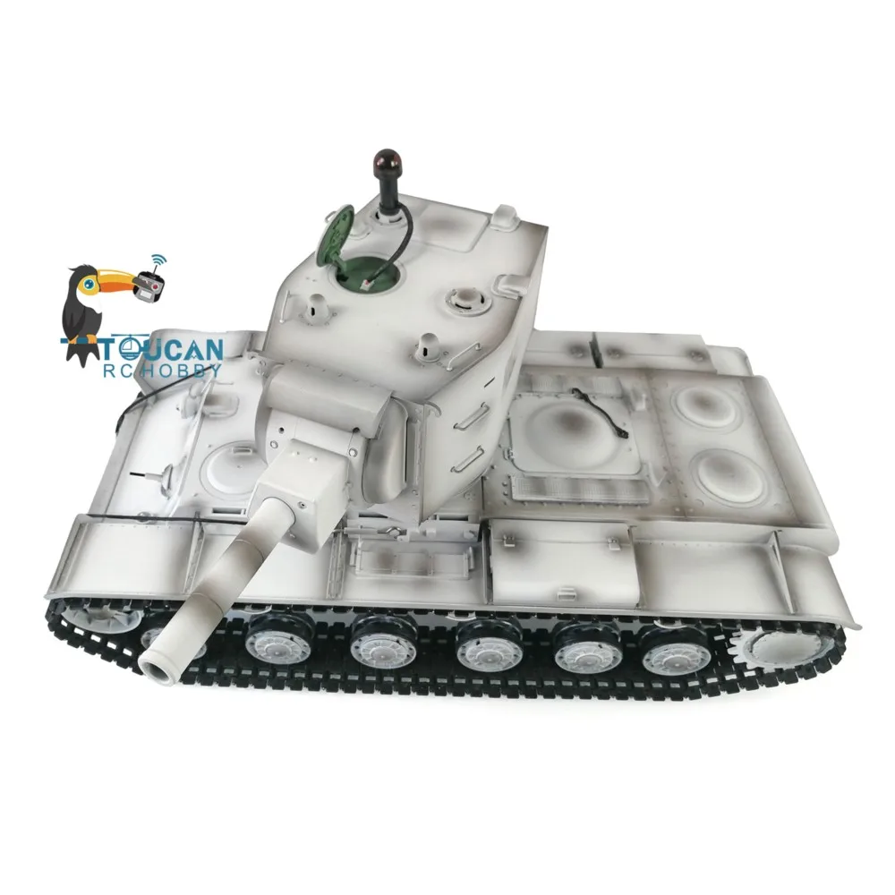 Henglong 1/16 7.0 ترقية السوفياتي KV-2 RTR دبابة مع جهاز للتحكم عن بُعد العملاق 3949 360 ° نموذج مركبة عسكرية للبرج #5