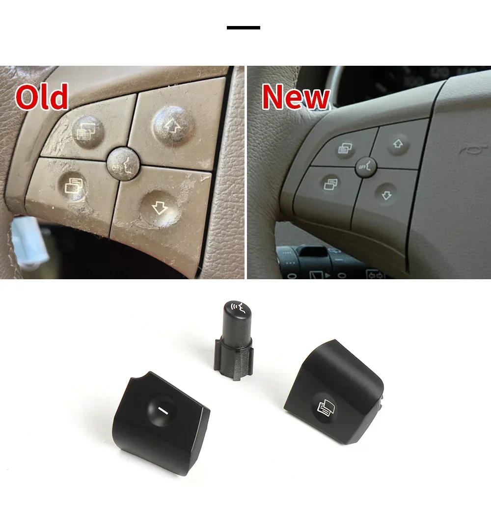 2Pcs Auto Multi-funktion Lenkrad Tasten Kit Für Mercedes Für Benz W164 GL ML Klasse 2006-2009 w251 R Klasse 2006-2009 W245 – Detail 6