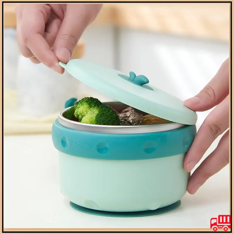 

Reliable Stainless Steel Cup Bowl For Infants - Safe And Anti-Fall,Warm Bowl For Mealtime,Rusty Steel Bowl Water Insulated Bowl