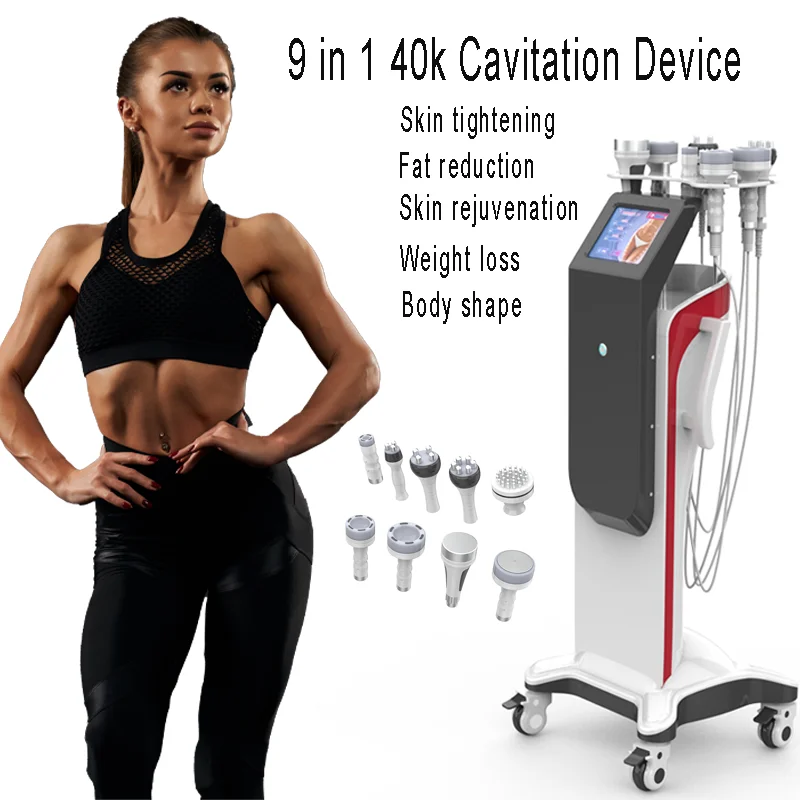 

9 in 1 Laser Cavitation Machine 40k Ultrasonic Lipo Vacuum RF Skin Tightening Body Shape Slimming Weight Loss Fat Cavitation