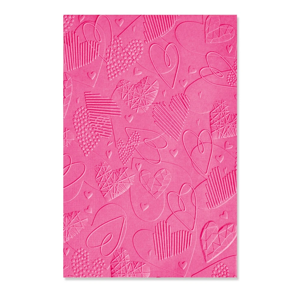 Different Love Hearts 3-D Embossing Folder for DIY Scrapbooking Paper Cards Adding textured Detail Paper Crafting Project 2023