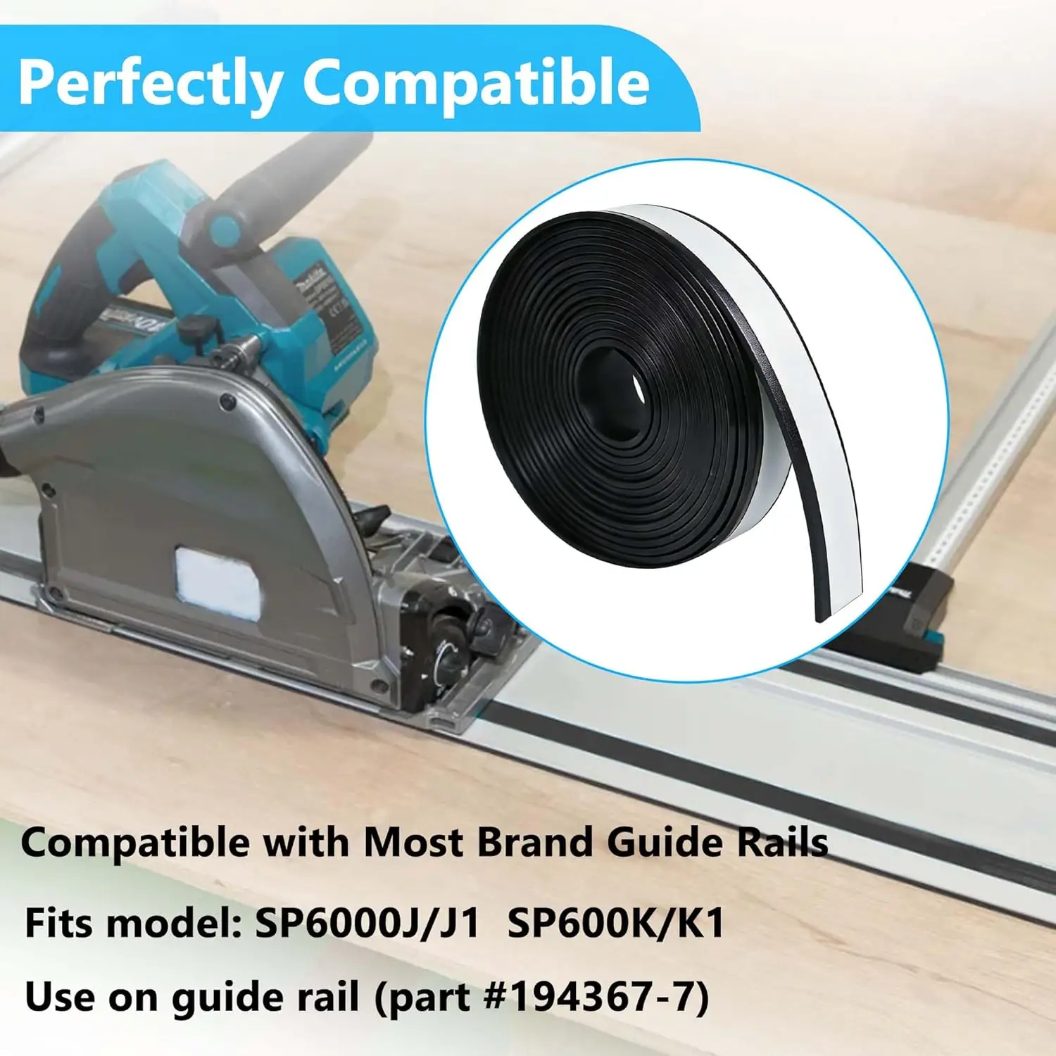 1PC Replacement Splinter Guard Strip 1.4M For Track Saw Guide Rail Woodworking Power Tool Accessories