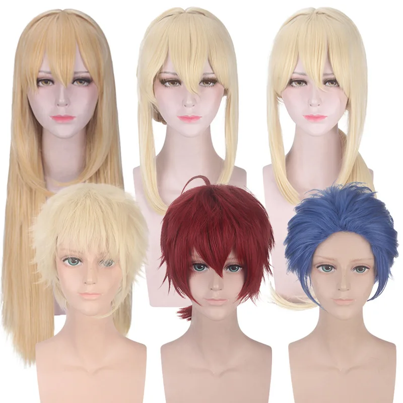 

Long Straight Synthetic Cosplay Wig Natural Hairline Costume Party Anime Heat Resistant Fiber