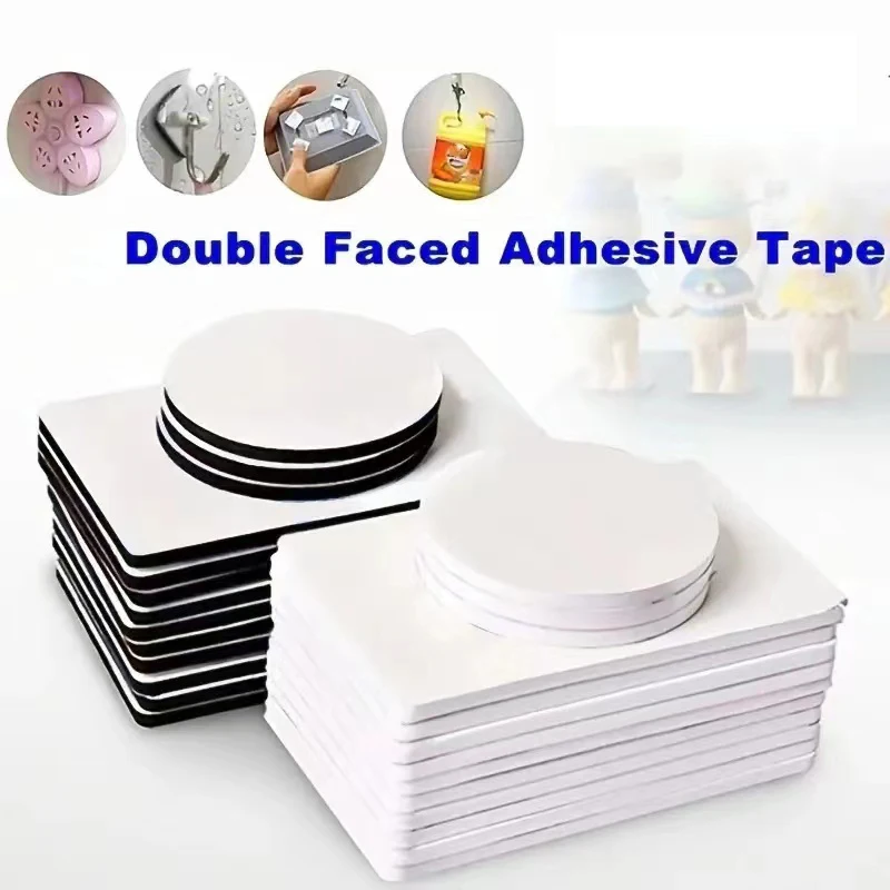 10-100pcs Double-Sided Self Adhesive Strong Pad Mounting Tape  Foam Tape Double Sided Installation Black And White Multiple Size