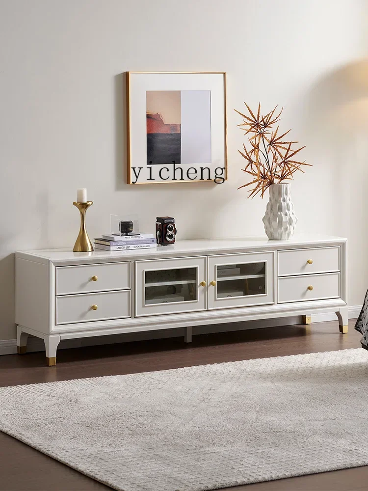 XL solid wood light luxury TV cabinet light luxury simple coffee table TV cabinet combination set furniture