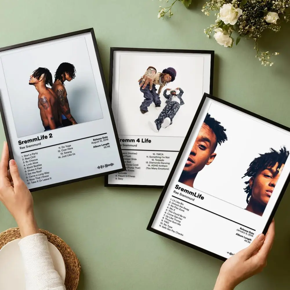 R-Rae S-Sremmurd Album Poster Stickers HD Painting Self-Adhesive Art for Bedroom Living Room Home Decor Modern Wall Decals Gift