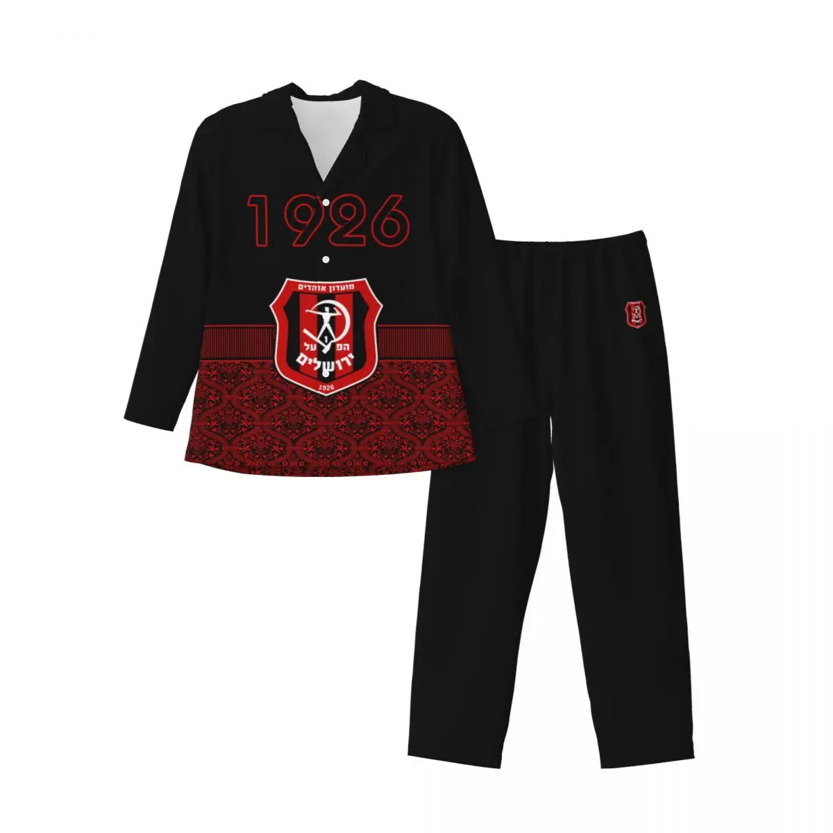 

Israel Hapoel Jerusalem Fc Autumn pajamas men's pajamas set two-piece long-sleeved tops and trousers home