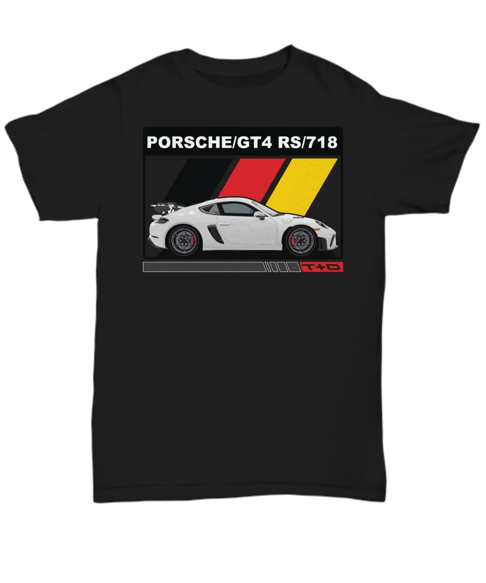 718 Cayman GT4 RS German Flag Stripes shirt T long or short sleeves