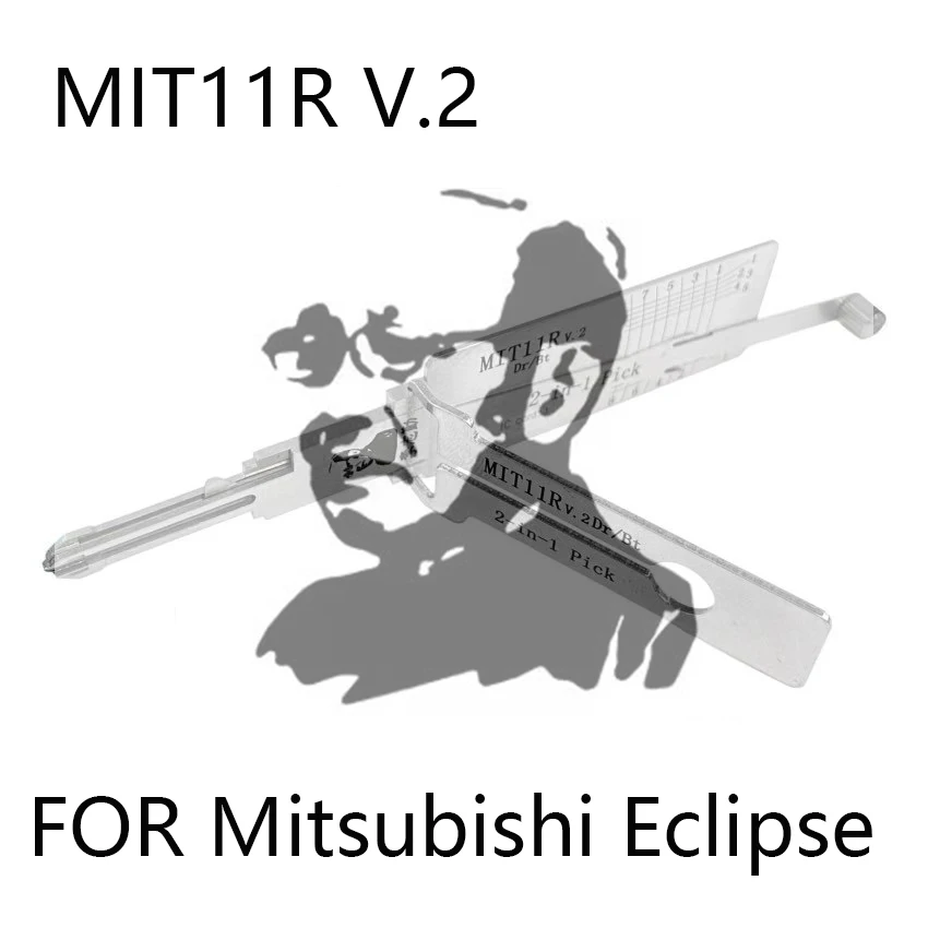 Herramienta de cerrajería Lishi 2 en 1 MIT11R para Eagle Summit 1993-1996, para Mitsubishi Eclipse 2008-2012, para Mitsubishi Endeavor