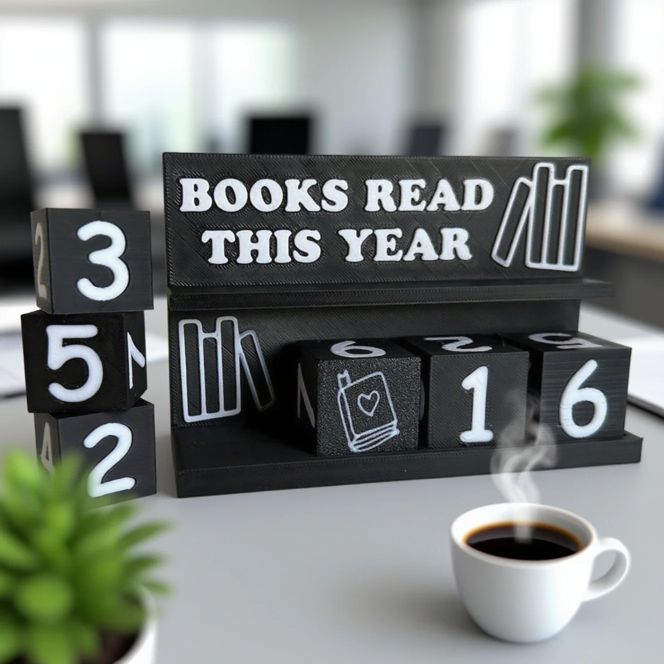Book Counter Book Tracking Sign Modern Reading Counter for Classroom Bedside Table Student Men Retail Display Teacher Home