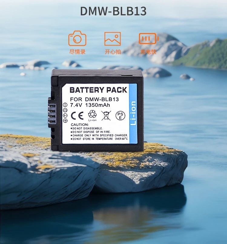 Decoded DMW-BLB13E Battery 1350mAh for Panasonic Camera Compatible with DMC-G1 G2 G10 GK GH1 GF1 Solve Battery Code Problem