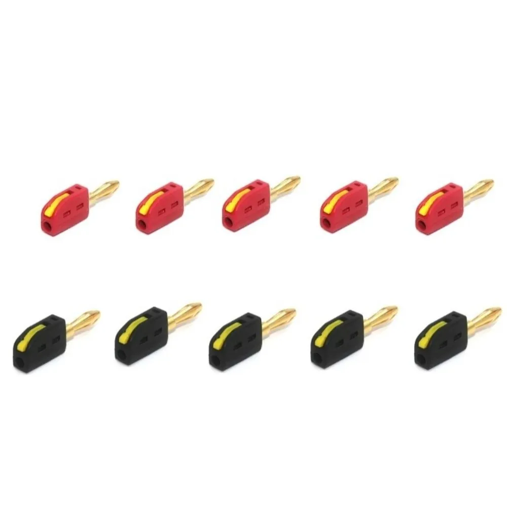 1/10pcs 4mm Diameter Banana Plug Connector Solderless Design No Weld Required Quick Connect Banana Plug 32A Rating
