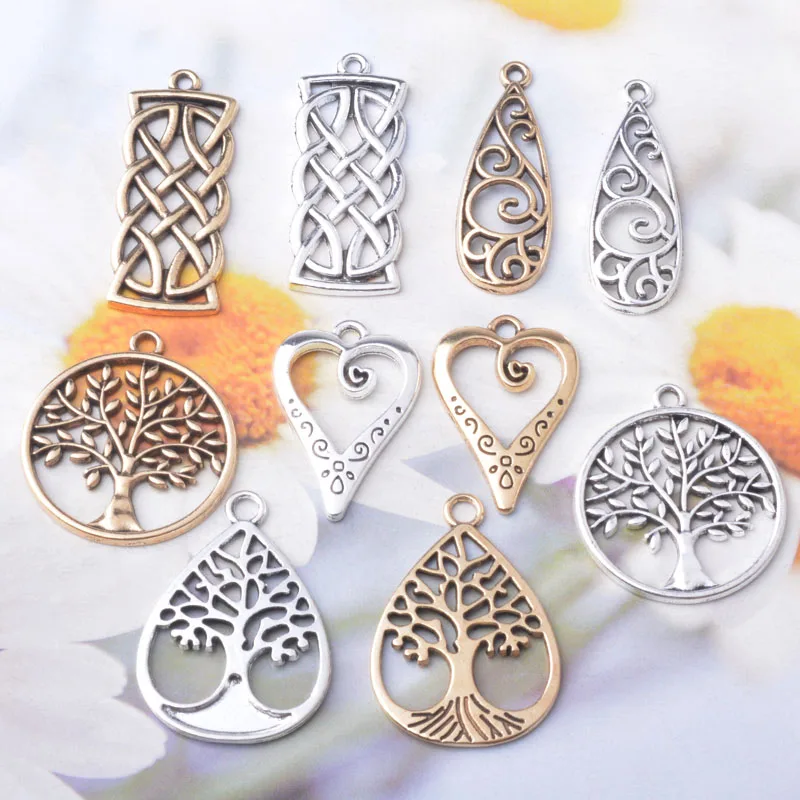 10 Stück Boho Zinklegierung Goldene Ohrringe mit Strass-Anhängern und Imitationsperlen, Runde Blumen-Sonnenblumen-Anhänger für DIY Damenohrringe – Detail 3