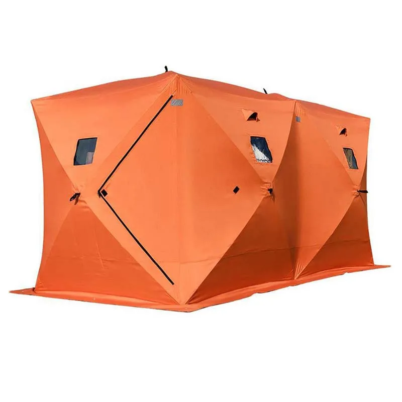 Winter Double-Room Enlarged Ice Fishing Tent Thickened Cold-Proof No Need Setup Quick-Start Camping  Oxford Waterproof