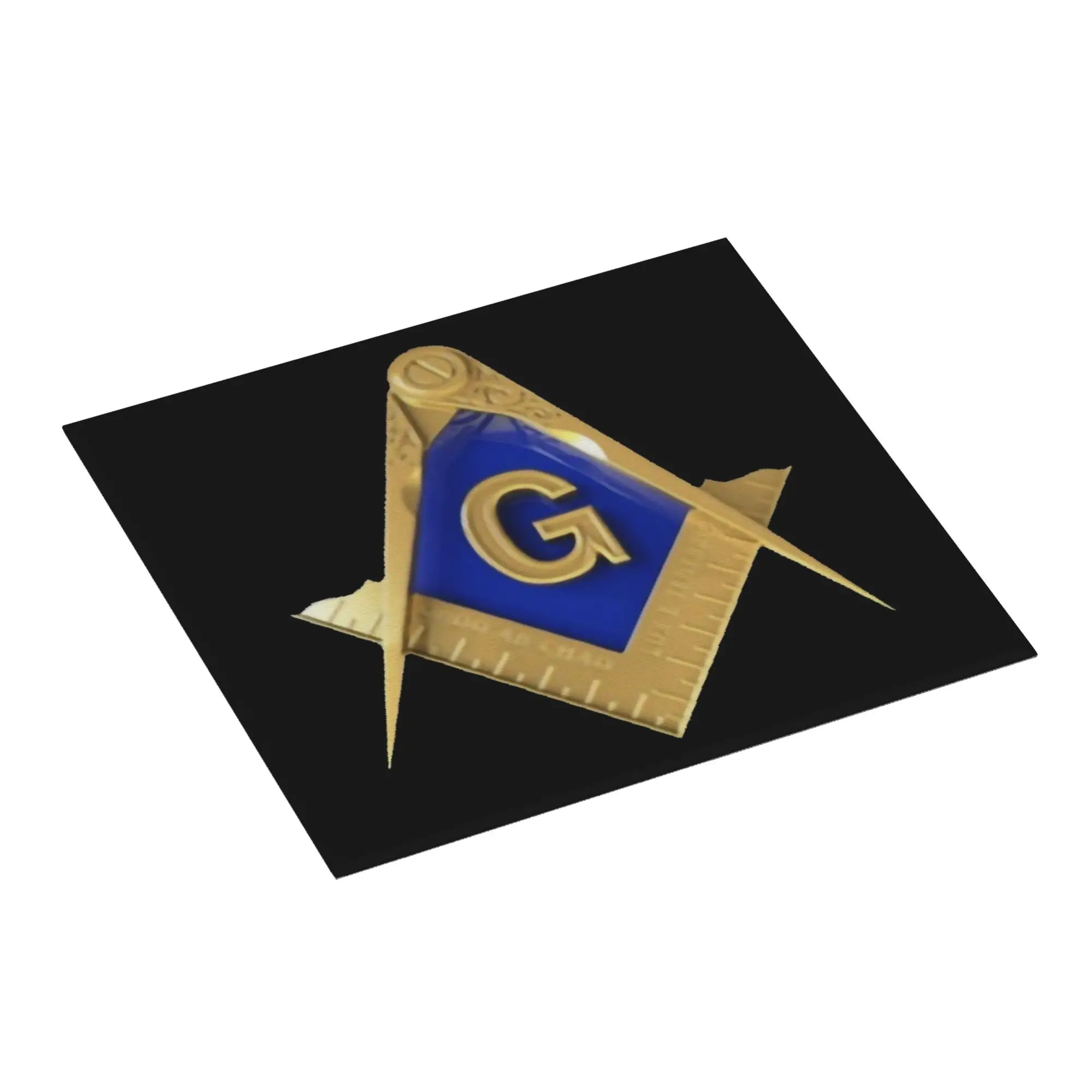Freemason Gold Square And Compass Non Slip Kitchen Counter Protector Freemasonry Symbol  Bathroom Drying Mat For Kitchen