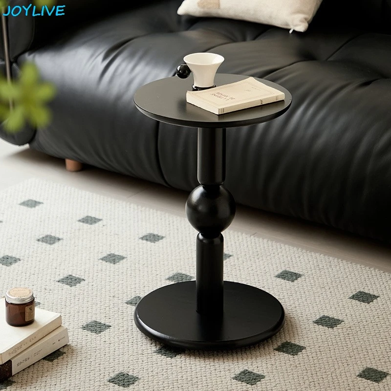 

Joylive American Style Minimalist Solid Wood Sofa Coffee Side Table Small Round Table Tea Table Creative Bedside Corner Table