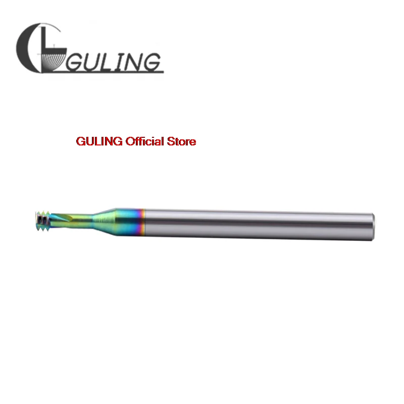 GULING CNC 60 Degree Machine Solid Carbide Three Row Thread Milling Cutter UNC 2-56 6-32 10-24 1/4 UNF 8-36 10-32 