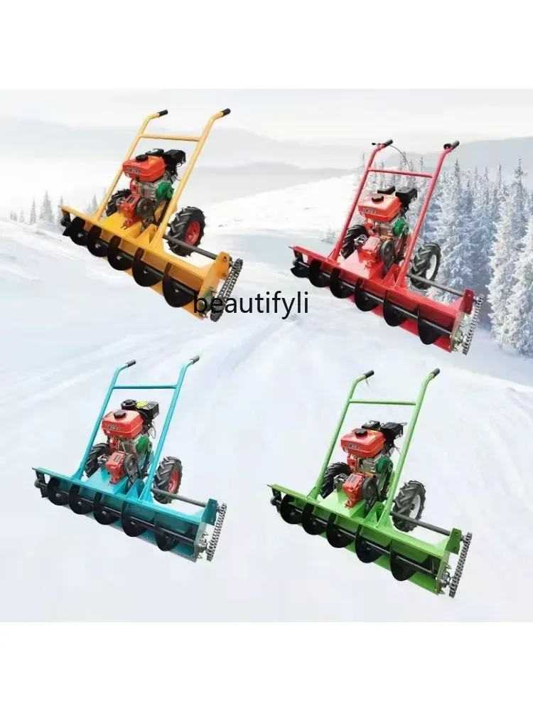 

yj7 Small Snow Sweeper Hand Push Wheel Snow Cleaner Blower Household Multi-Function Road Snow Remover
