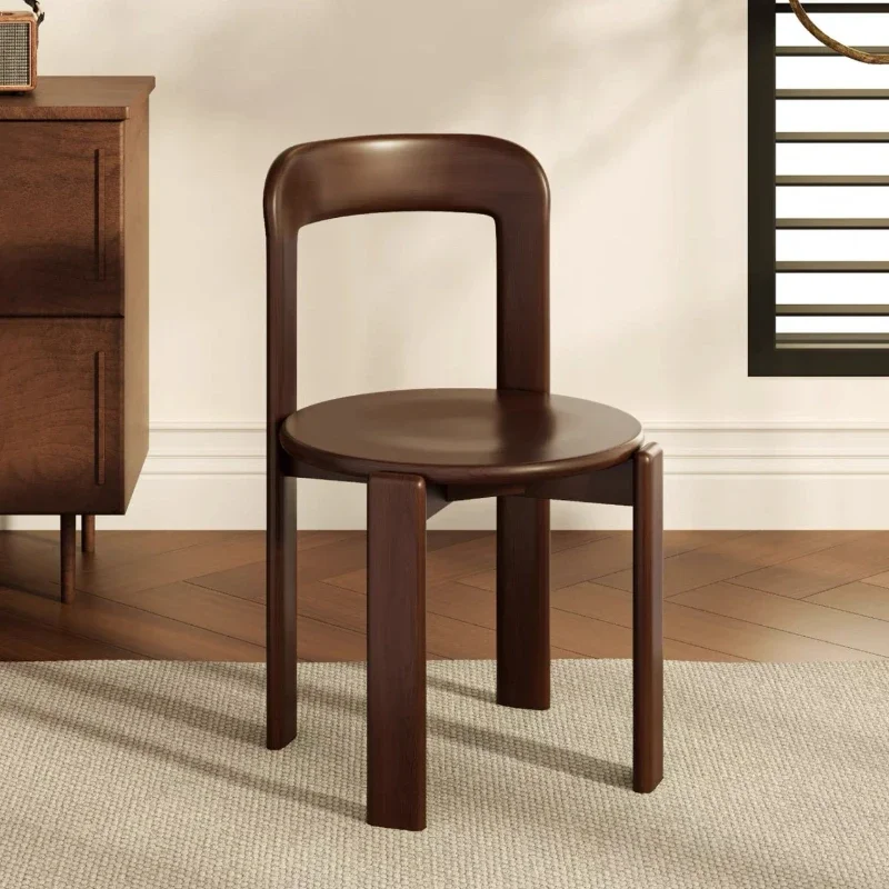 Multi-functional Household GoodsChairs Dining Table Chairs Cafe Restaurant Stackable Solid Wood Household Furniture Chairs