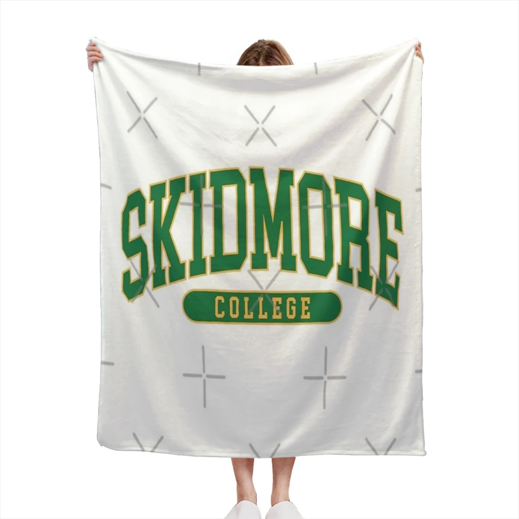 

skidmore - college font Summer Blanket Thin Blanket Comforter Flannel Soft throw Blankets Warm Home and decoration