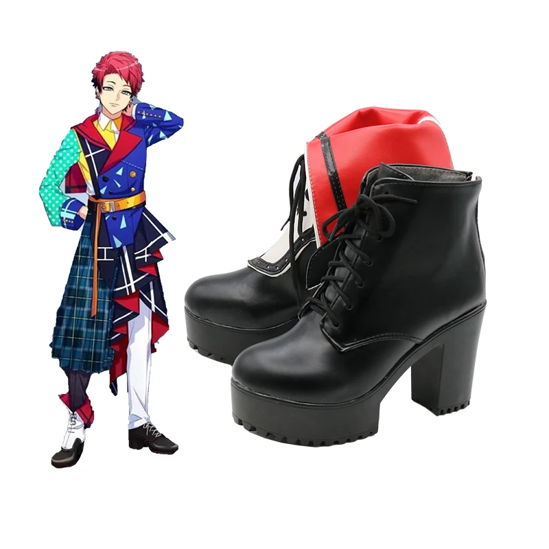 A3 Nanao Taichi Costume Cosplay Scarpe Stivali in ecopelle fatti a mano