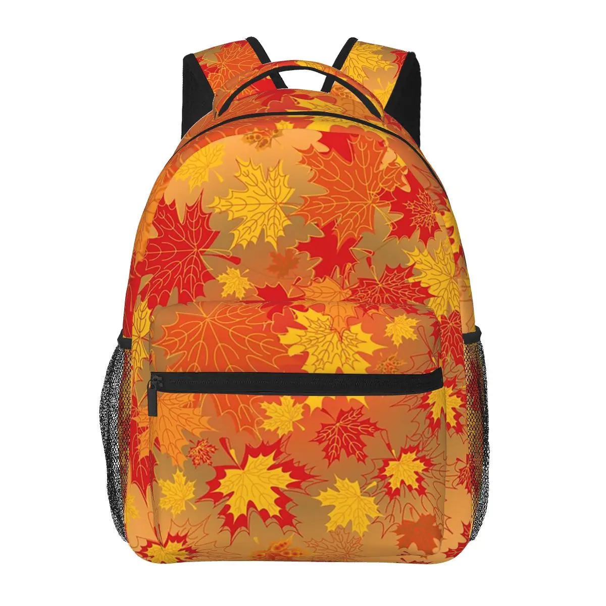 

Cartoon Autumn Maple Leaf Pattern Student Backpack School Bag Hiking Travel Daypack for Boys Girls Fashion Bookbag Shoulder Bags