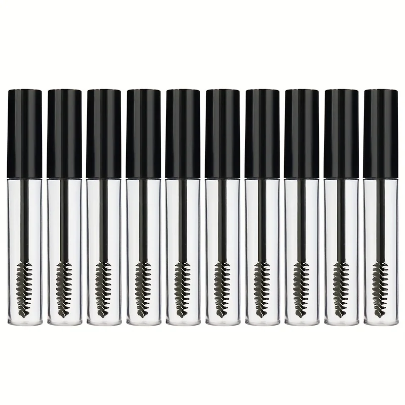 

10PCS 5/10ml Empty Mascara Tube with Eyelash Wand Clear Mascara Container Bottle Travel Portable Reusable Cosmetic DIY Container