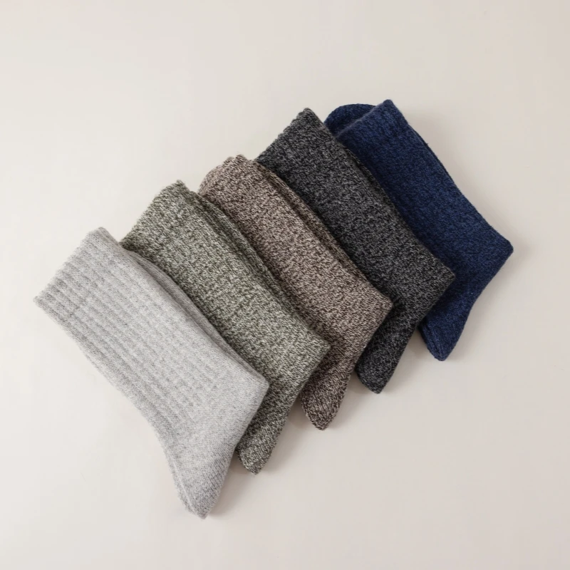 3 Paar verdicken Woll socken Männer hochwertige Handtuch halten warme Winters ocken Baumwolle Weihnachts geschenk Socken für Mann thermische Größe