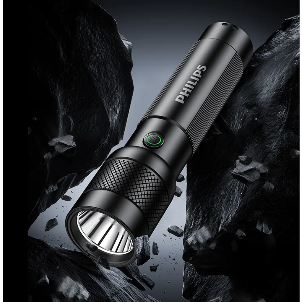 Philips 2025 New Lighting Flashlight Strong Light Charging Super Bright Zoom Long-range Outdoor Home Student Mini Portable Long