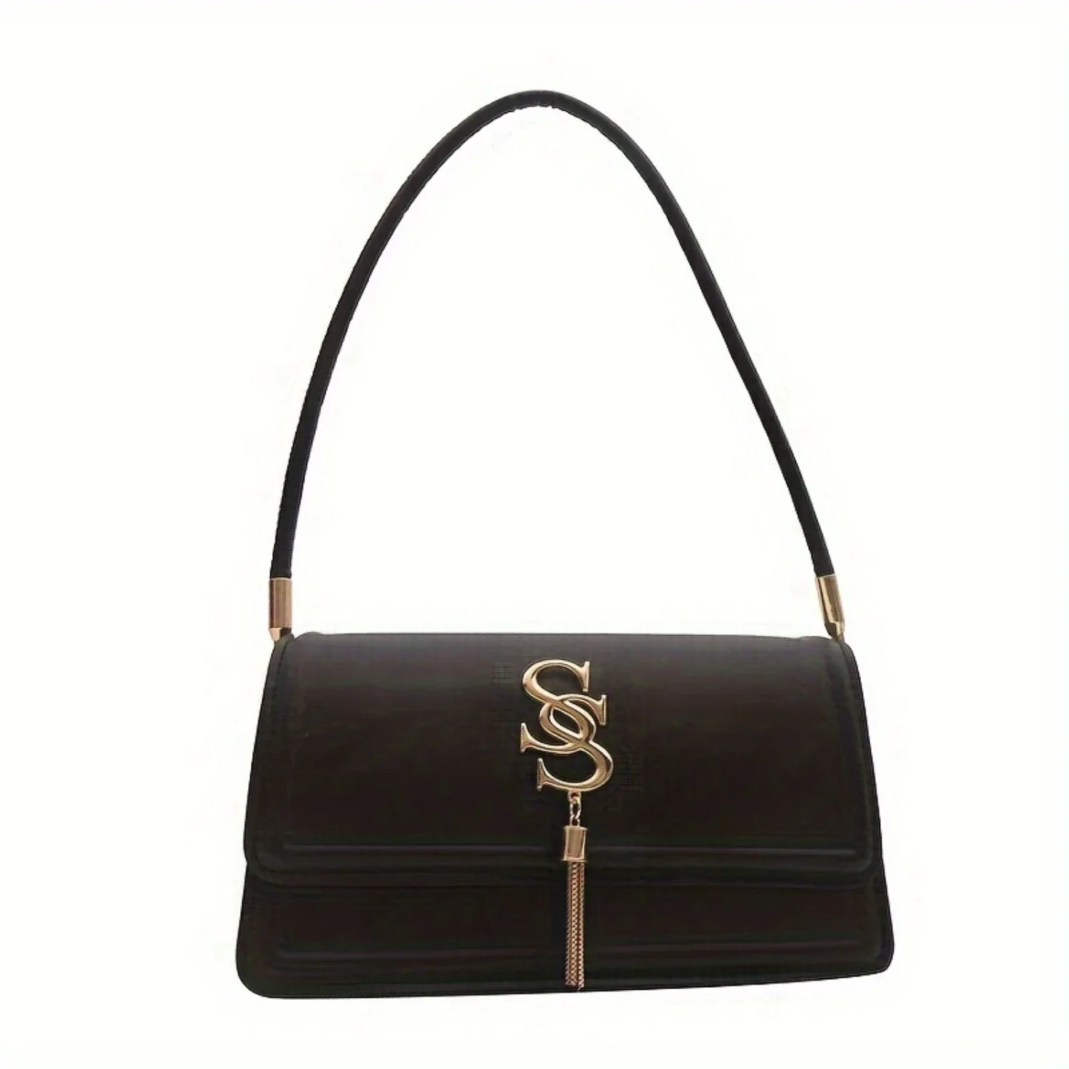 

Сумка на плечо с кисточками, однотонная сумка подмышки, стильная квадратная сумка, кошелек для женщин