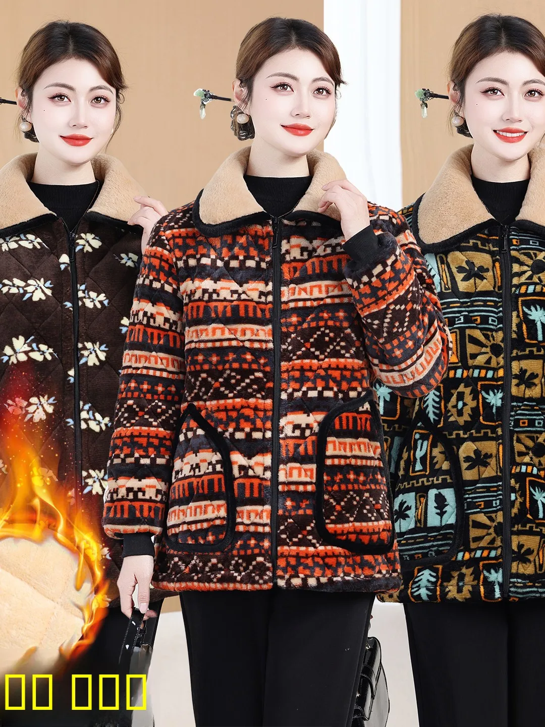 

Утепленная хлопковая куртка с флисовой подкладкой и меховым воротником, осенне-зимняя одежда в этническом стиле с длинными рукавами