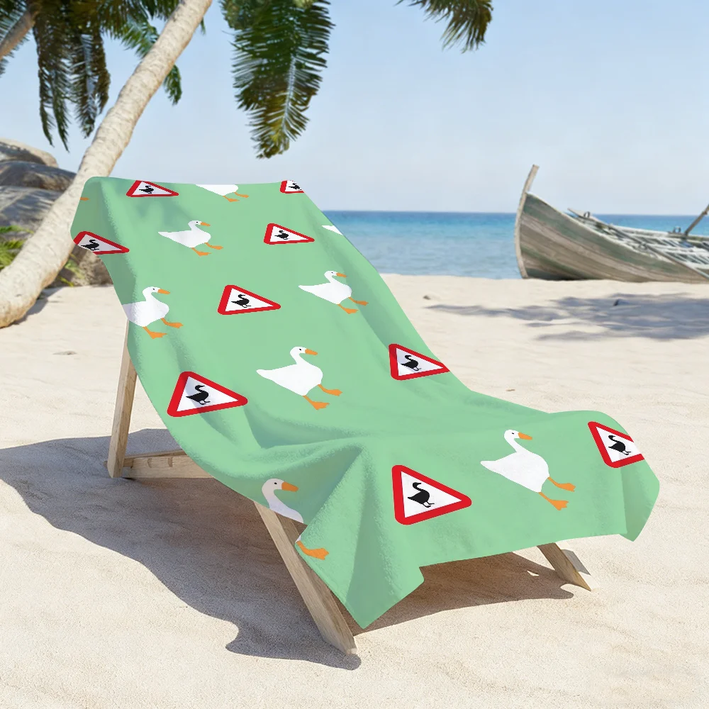 Untitled Goose Game Towel Quick Dry Soft Yoga Swimming Fitness Mountain Climbing Large Beach Towels