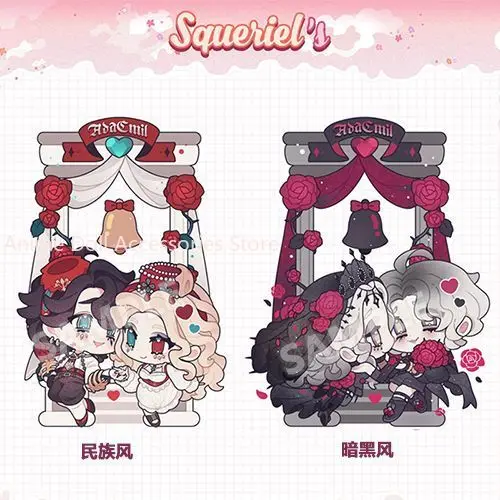 Lot de 2 figurines en acrylique Identity V Ada Mesmer et Emil, plaques décoratives de personnage, décoration de bureau