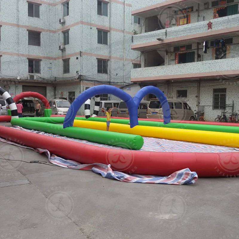 

2023 Factory Outlet Inflatable Human Zorb Ball Race Track Speedway Go Kart Race Track Inflatable Race Car Circuit For Sale