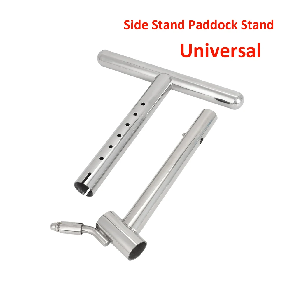 

Universal Solid Peg Side Stand Paddock Stand Race Bike Pit Adjustable Motorcycle Bike Front Paddock Stand Lift Kit