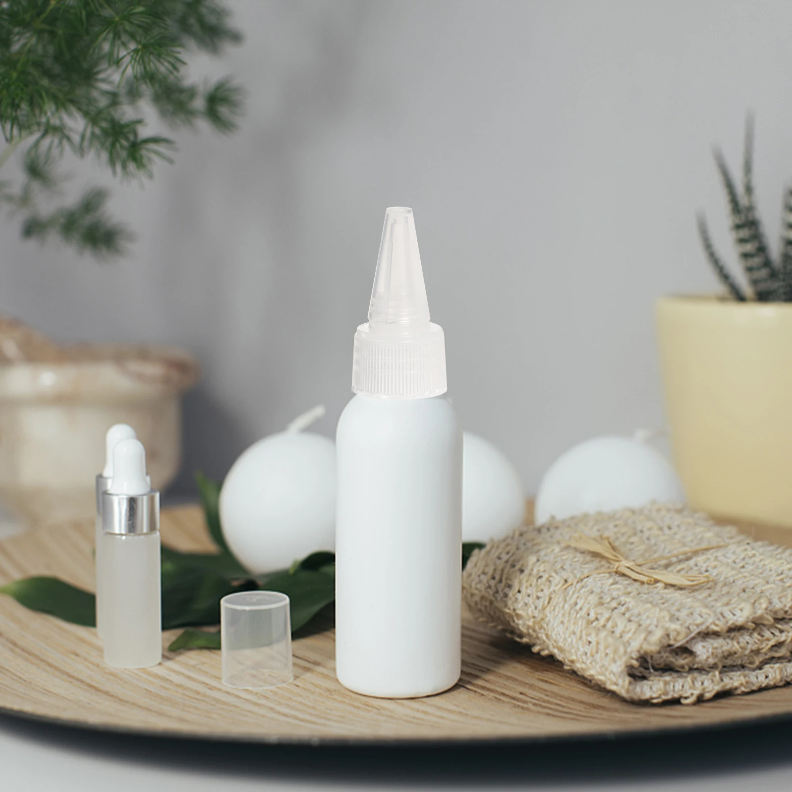 

50pcs Pointed Caps Reusable Reusable Replacement Caps Leak Proof Lids PP Material Home Bottle Accessories
