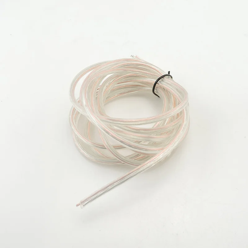 Transparent  Round 2 Core Electrical Cable Clear Tinned Copper Wire Home Bedroom Bar Lighting Lamp Fitting