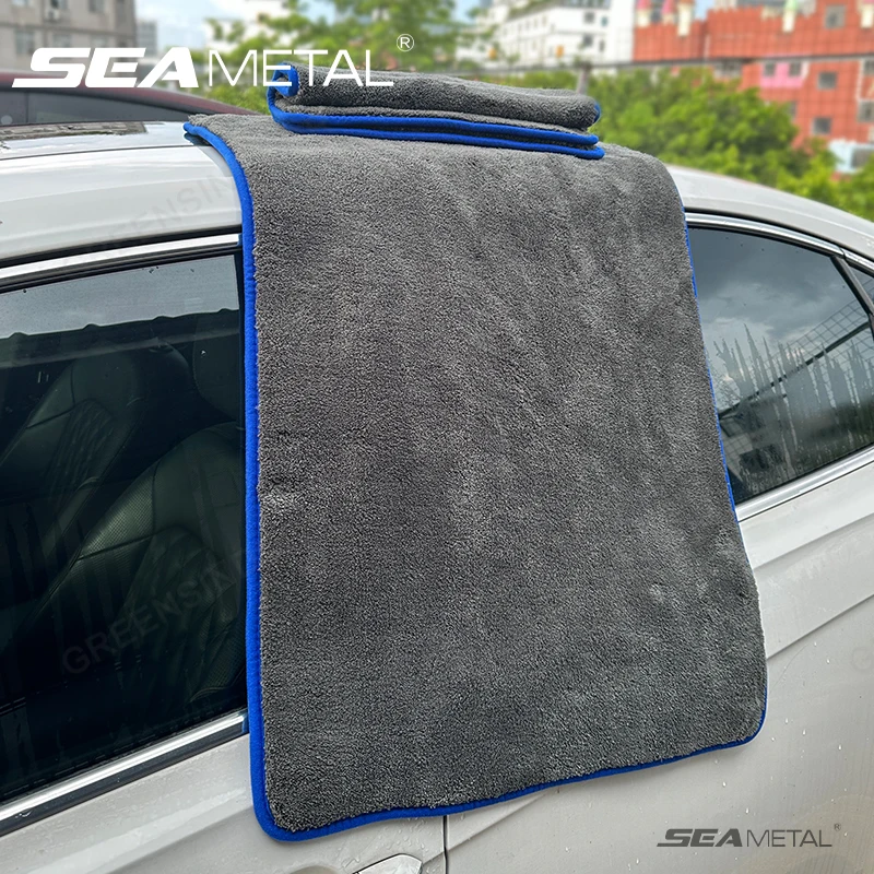 【セール中】SEAMETAL 1200GSM コーラルフリースデラックス洗車マイクロファイバータオルぬいぐるみクリーニング乾燥布洗車タオル 40 × 40/40 × 60/60 × 90 センチメートル